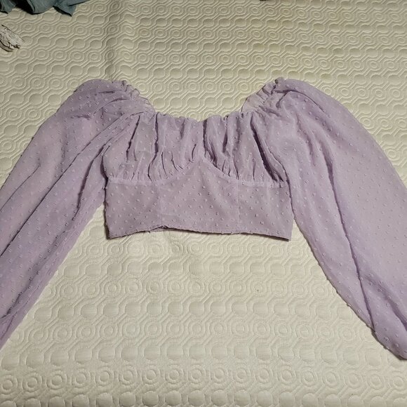 Purple Crop Long Sleeve - Picture 1 of 4